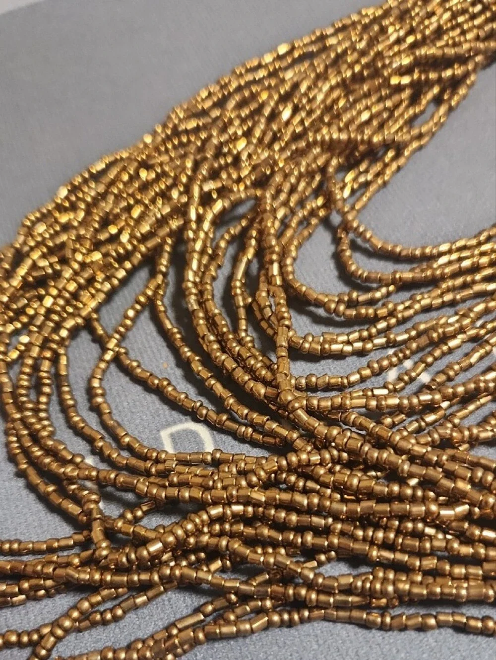 paparazzi Shimmering Gold Multi-Strand Beaded Necklace